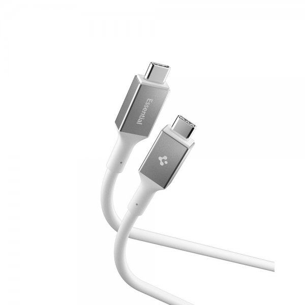 Spigen Essential Kabel USB-C til USB-C 100W 2m Hvid