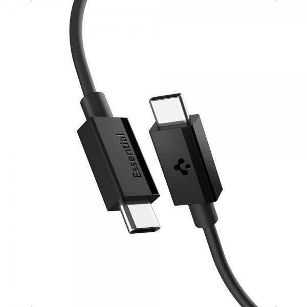 Spigen Essential Kabel USB-C til USB-C 60W 1m Sort