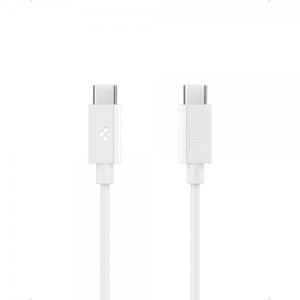 Spigen Essential Kabel USB-C til USB-C 60W 1m Hvid