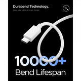 Spigen Essential Kabel USB-C til USB-C 60W 1m Hvid