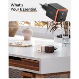 Spigen Essential Oplader 30W USB-C Orange/Sort