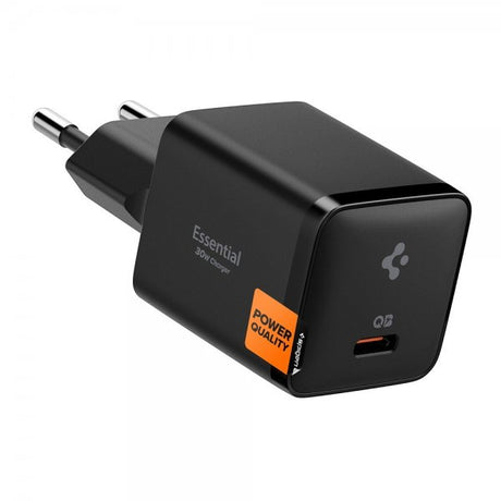 Spigen Essential Oplader 30W USB-C Sort