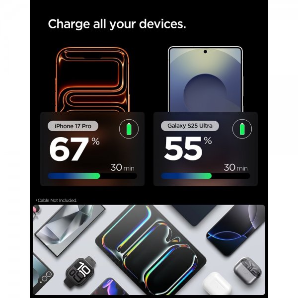Spigen Essential Mobiloplader 30W USB-C Hvid