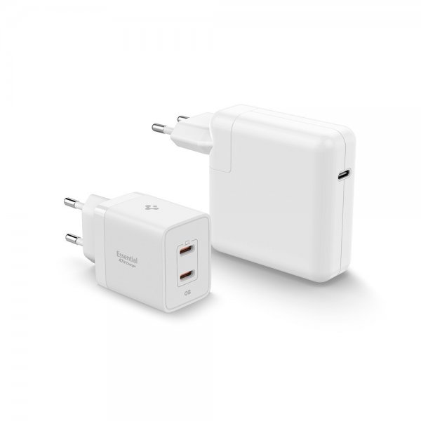Spigen Essential Oplader 47W 2xUSB-C Hvid