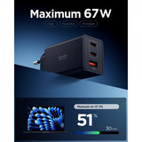 Spigen Essential Oplader 67W 2xUSB-C 1xUSB-A Sort