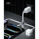 Spigen Essential Oplader 67W 2xUSB-C 1xUSB-A Hvid