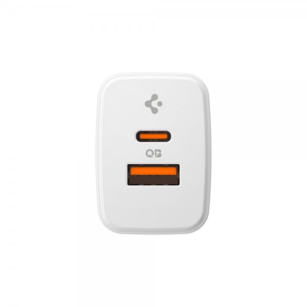 Spigen Essential Oplader USB-C/USB-A 20W Hvid