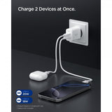 Spigen Essential Oplader USB-C/USB-A 20W Hvid