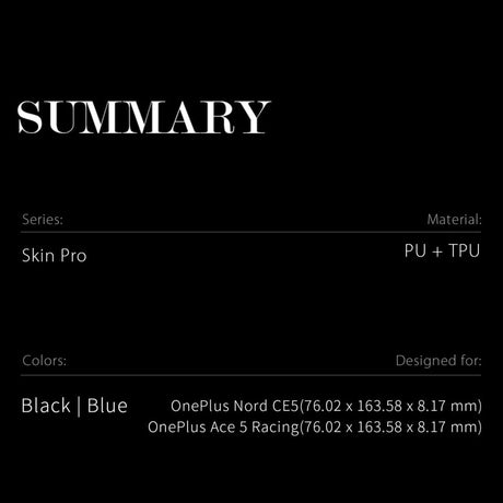 Dux Ducis OnePlus Nord CE5 Etui Skin Pro Series Blå