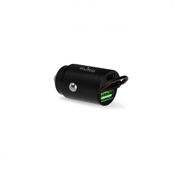 Puro Billader Bullet 30W USB-C/USB-A Svart