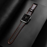 Dux Ducis Apple Watch 44/45/46mm/Ultra 49mm Armbånd Ægte Læder Mørkebrun