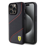 Ferrari iPhone 15 Pro Max Cover Perforeret Sort