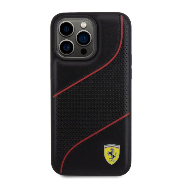 Ferrari iPhone 15 Pro Max Cover Perforeret Sort