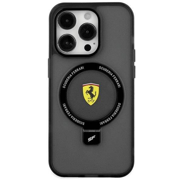Ferrari iPhone 15 Cover Ring Stand MagSafe Sort