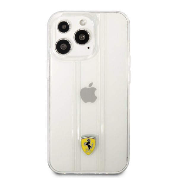 Ferrari iPhone 13 Pro Cover 3D Stripes Transparent