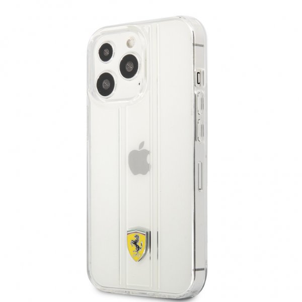 Ferrari iPhone 13 Pro Max Cover 3D Stripes Transparent