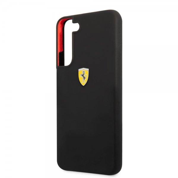 Ferrari Samsung Galaxy S22 Cover Metal Logo Sort
