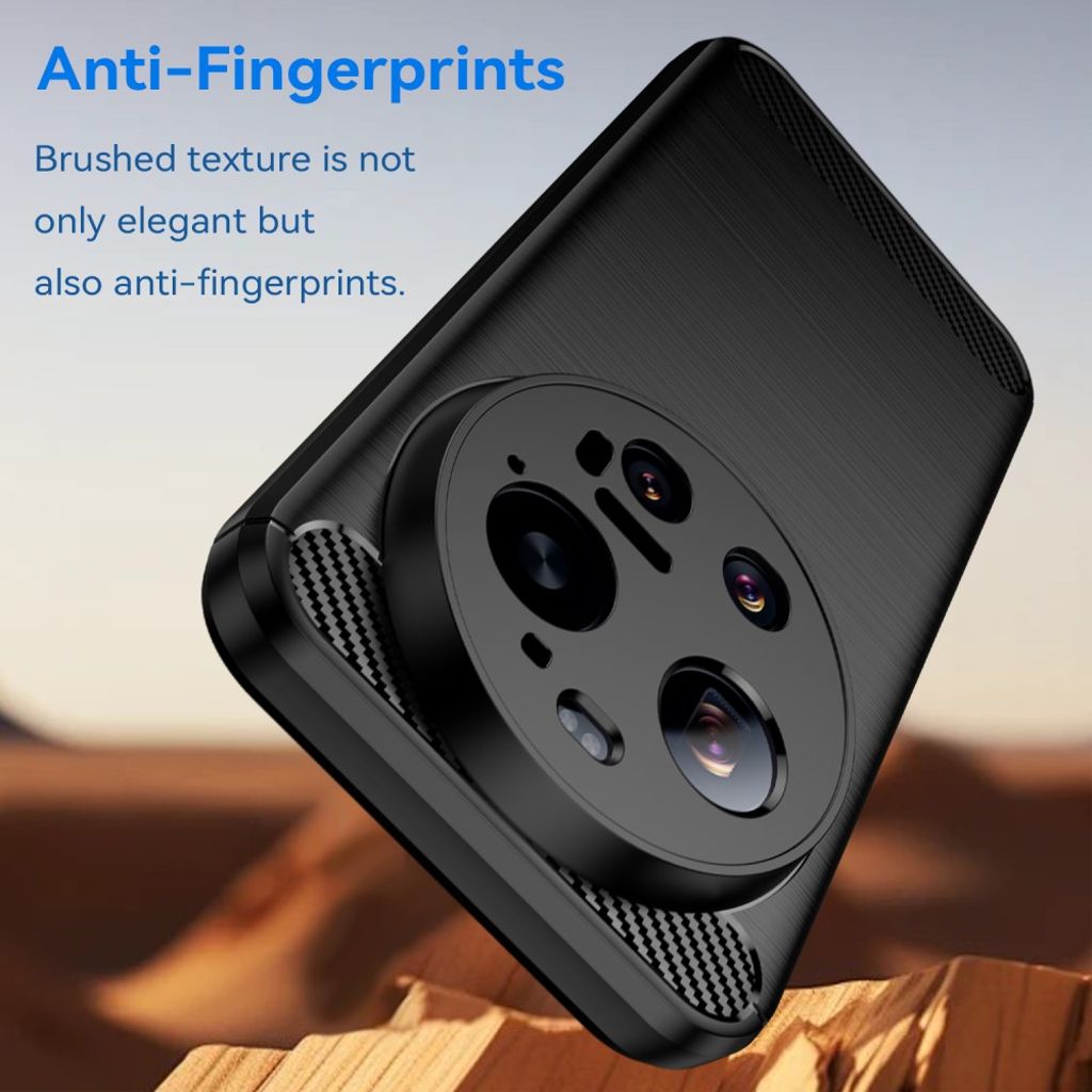 Xiaomi 17 Ultra Cover Børstet Kulfiber-tekstur Sort