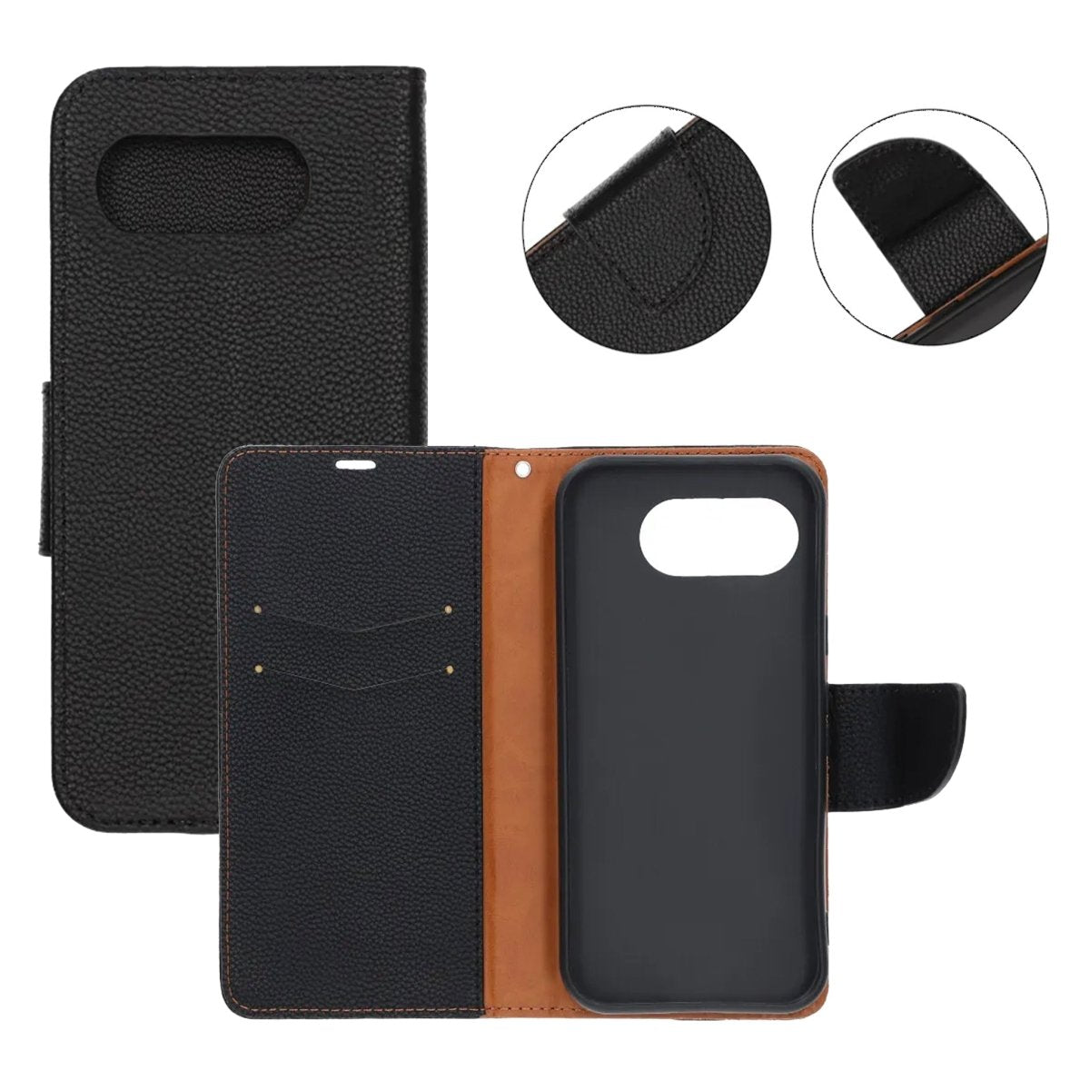Google Pixel 10a Etui med stativ Brun