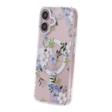 iPhone 16 Cover med blomstermønster MagSafe Blå