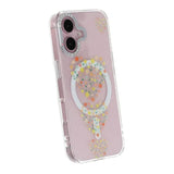 iPhone 16 Cover Blomstret MagSafe Hjerter