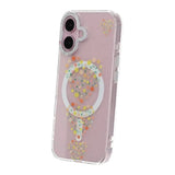 iPhone 16 Cover Blomstret MagSafe Hjerter