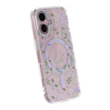 iPhone 16 Cover Blomstret MagSafe Lilla