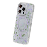 iPhone 16 Pro Cover Blomstret MagSafe Lilla