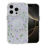 iPhone 16 Pro Cover Blomstret MagSafe Lilla