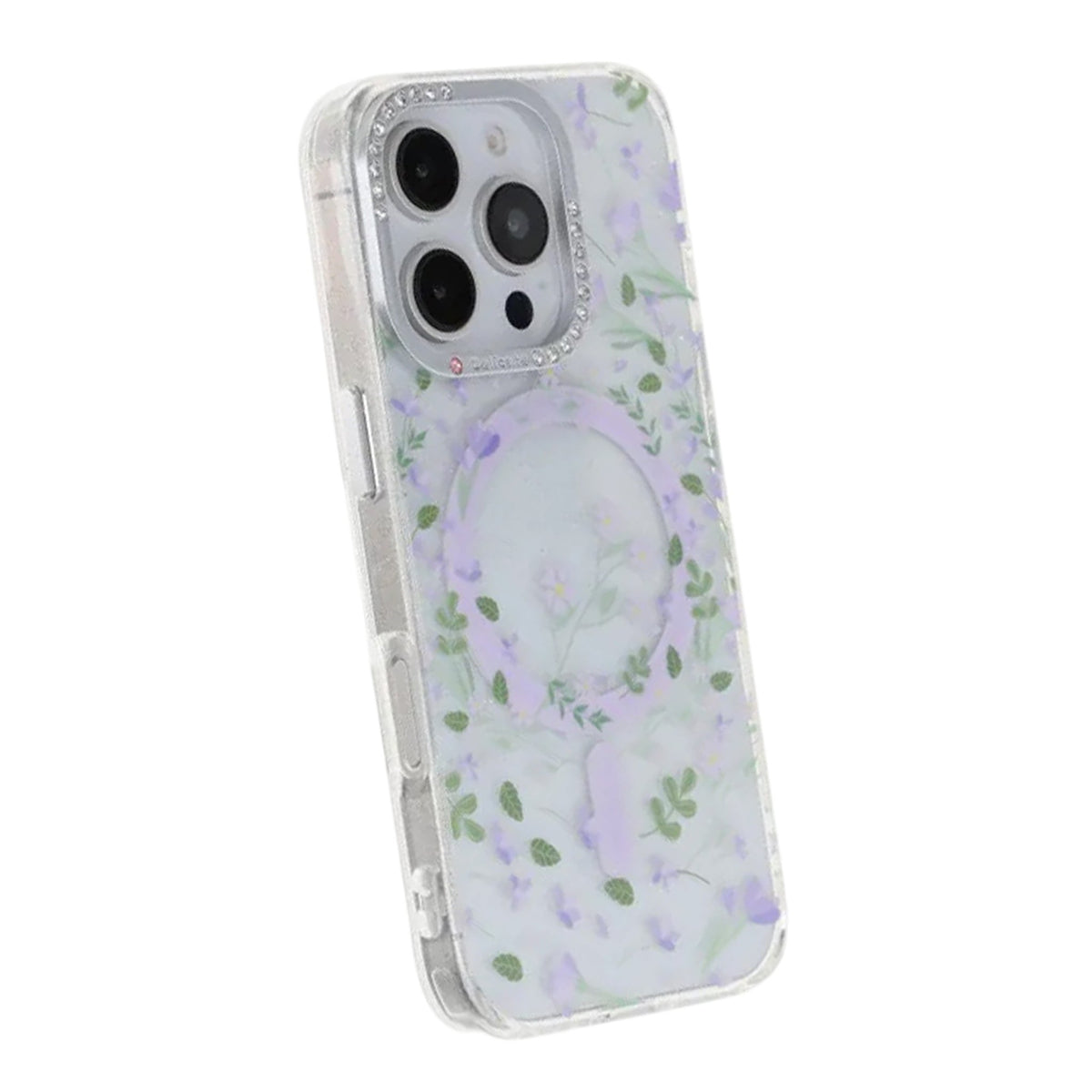 iPhone 16 Pro Cover Blomstret MagSafe Lilla