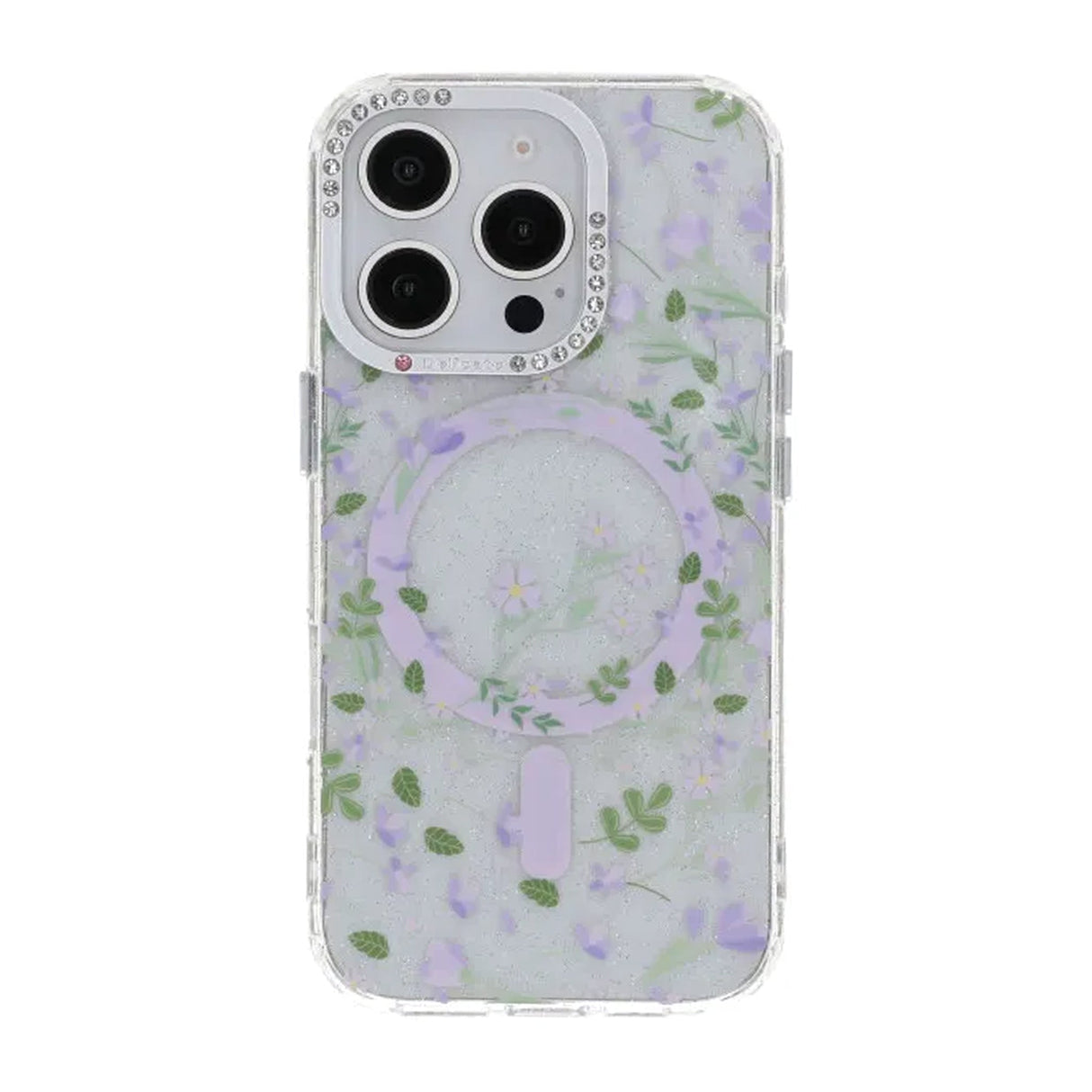 iPhone 16 Pro Cover Blomstret MagSafe Lilla
