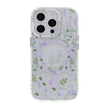 iPhone 16 Pro Cover Blomstret MagSafe Lilla