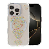 iPhone 16 Pro Max Cover Blomstret MagSafe Hjerter