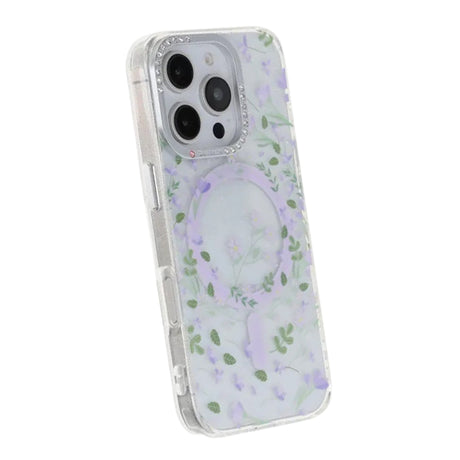 iPhone 16 Pro Max Cover Blomstret MagSafe Lilla