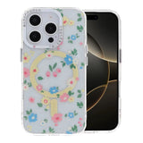 iPhone 16 Pro Max Cover Blomstret MagSafe Gul