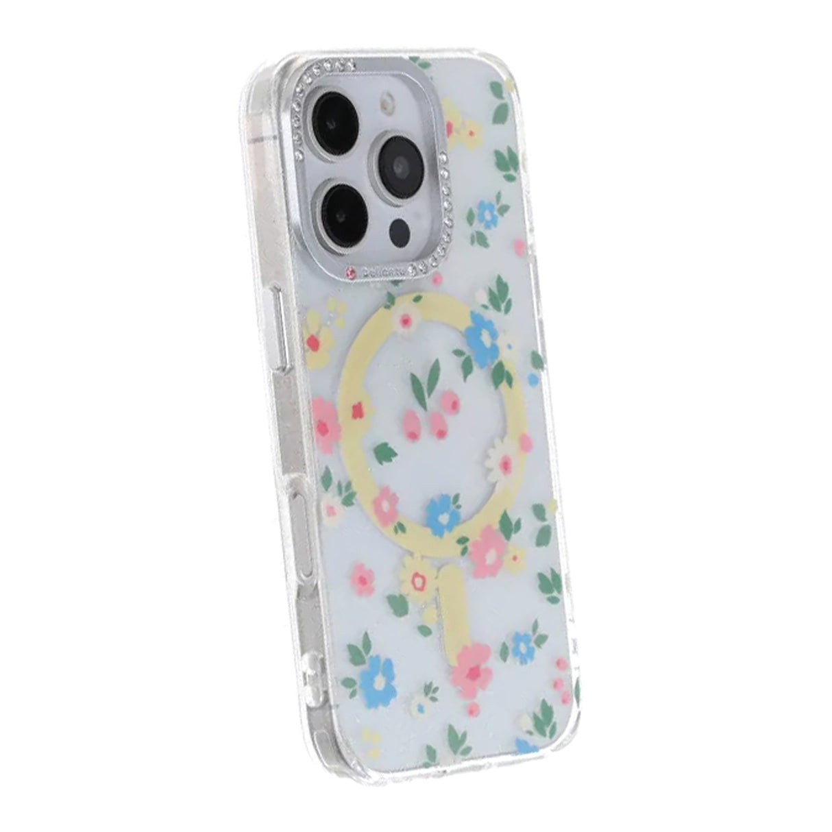 iPhone 16 Pro Max Cover Blomstret MagSafe Gul