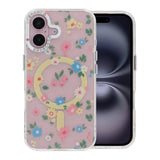 iPhone 16 Cover Blomstret MagSafe Gul