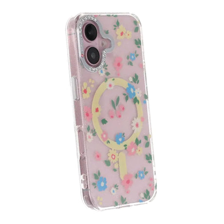 iPhone 16 Cover Blomstret MagSafe Gul