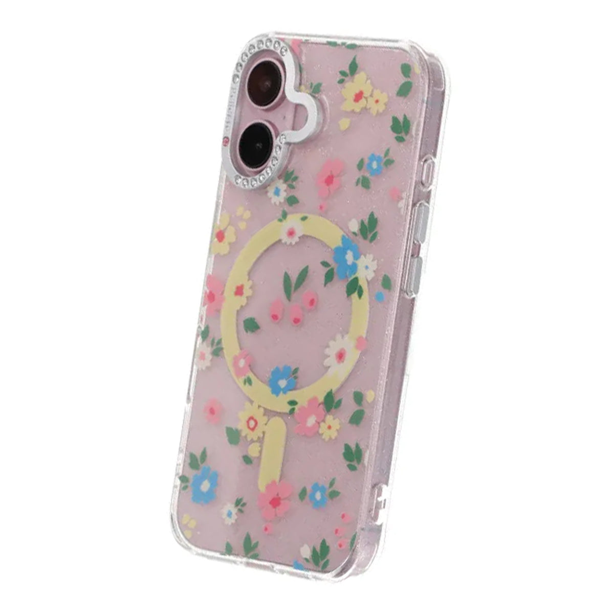 iPhone 16 Cover Blomstret MagSafe Gul
