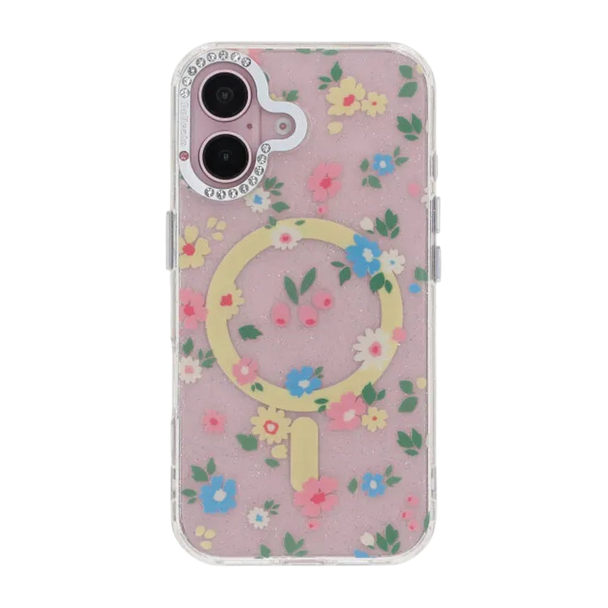 iPhone 16 Cover Blomstret MagSafe Gul