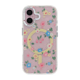 iPhone 16 Cover Blomstret MagSafe Gul