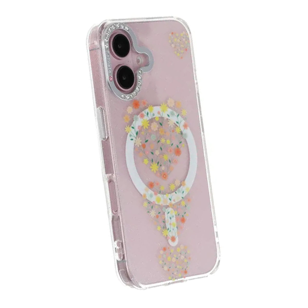 iPhone 17 Cover Blomstret MagSafe Hjerter