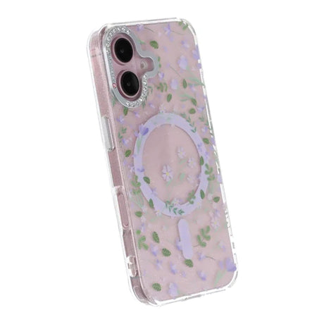 iPhone 17 Cover Blomstret MagSafe Lilla