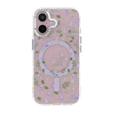 iPhone 17 Cover Blomstret MagSafe Lilla