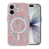 iPhone 17 Cover Blomstret MagSafe Lyserød