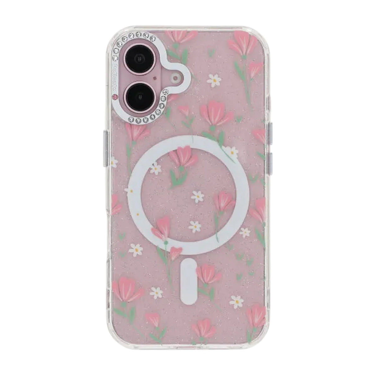 iPhone 17 Cover Blomstret MagSafe Lyserød