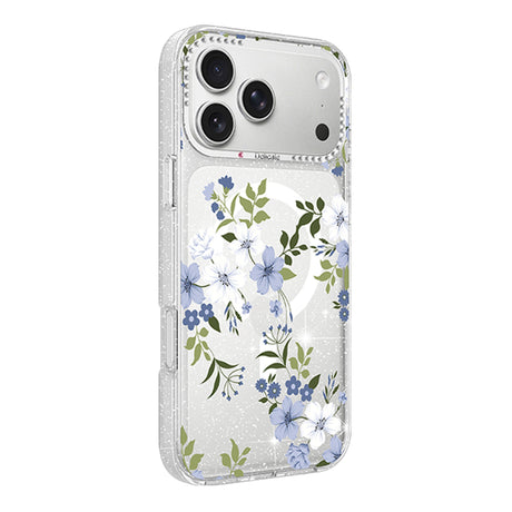 iPhone 17 Pro Cover Blomstret MagSafe Blå