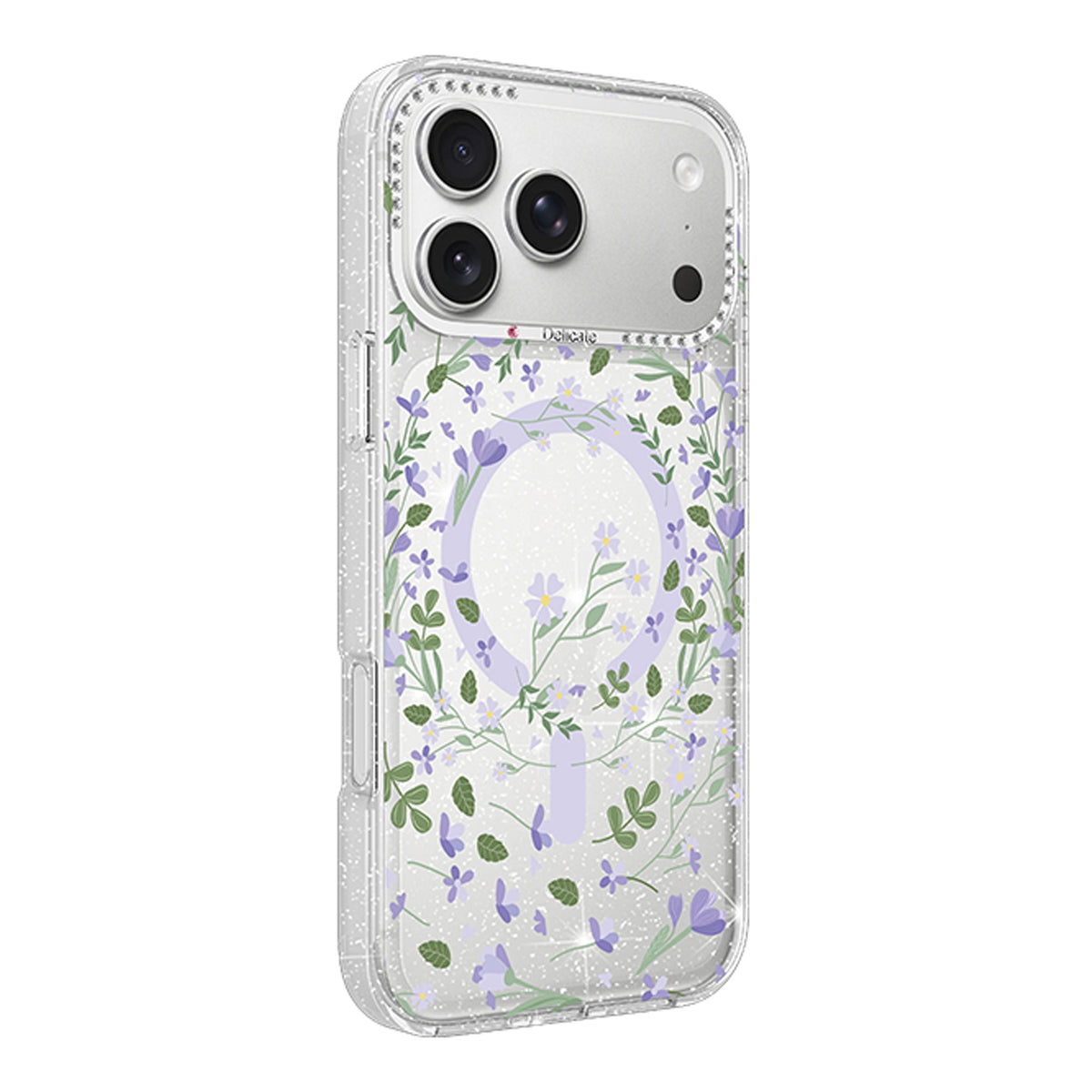 iPhone 17 Pro Cover Blomstret MagSafe Lilla