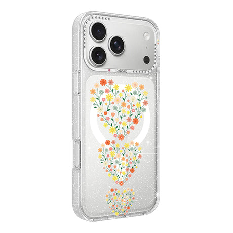 iPhone 17 Pro Max Cover Blomstret MagSafe Hjerter