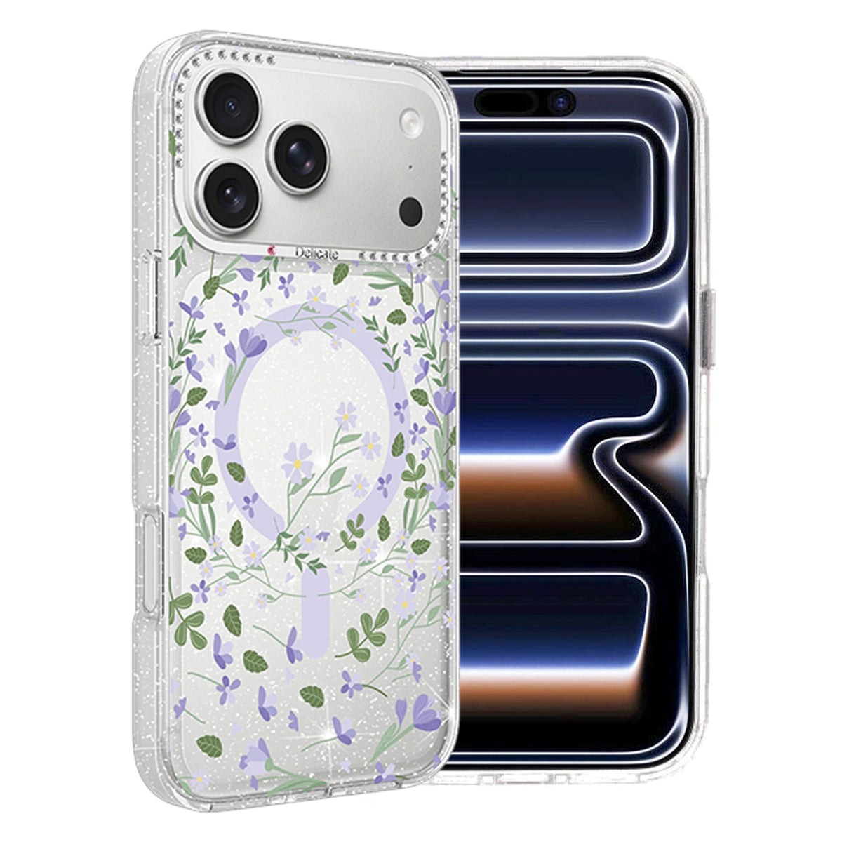 iPhone 17 Pro Max Cover Blomstret MagSafe Lilla